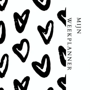 Beste Prijs To Do weekplanner hart zwart/wit A4 ongedateerd.