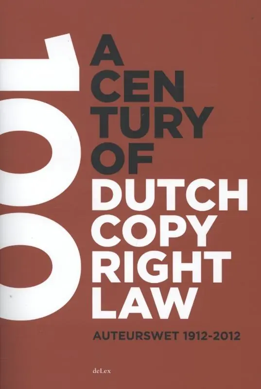 A century of Dutch copyright law Favoriet